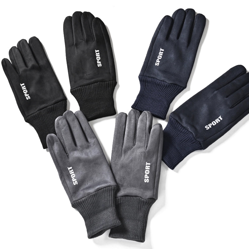 Suede Windproof Warm Men Driving Outdoor