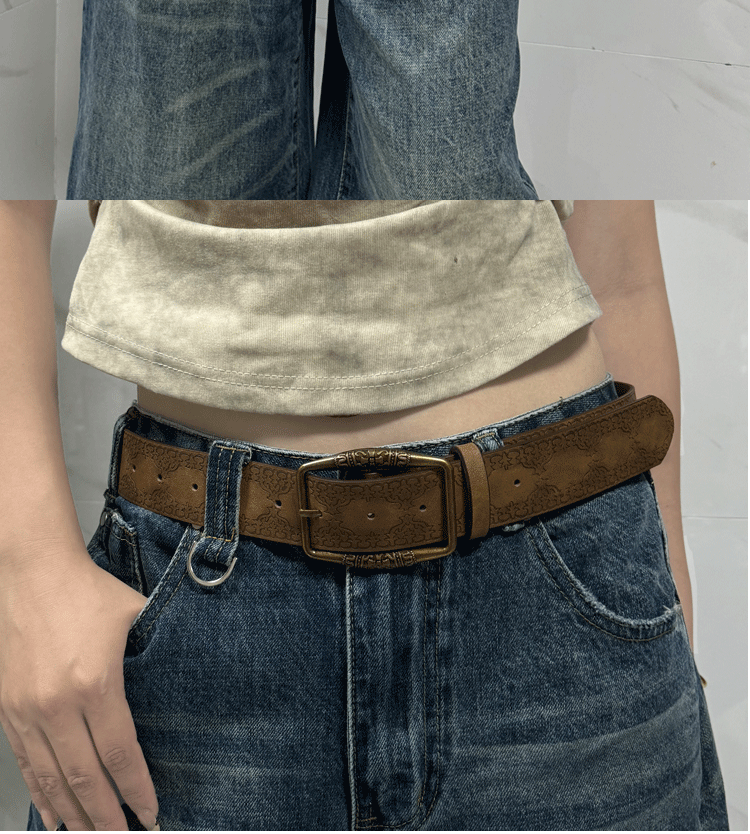 Y2g Women's Sexy with Skirt Retro Brown Belt