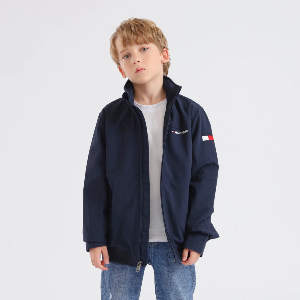 Spring and Autumn Fashion Brand Stand Collar Windproof Shell Jacket Casual Jacket