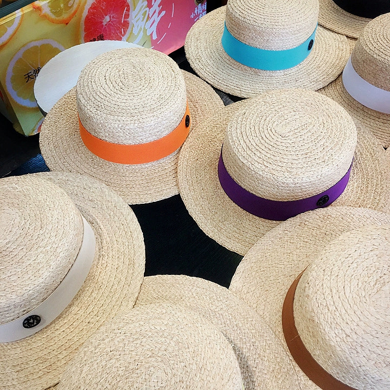 Straw Hat Handmade Female Stylish Beach Natural Raffia