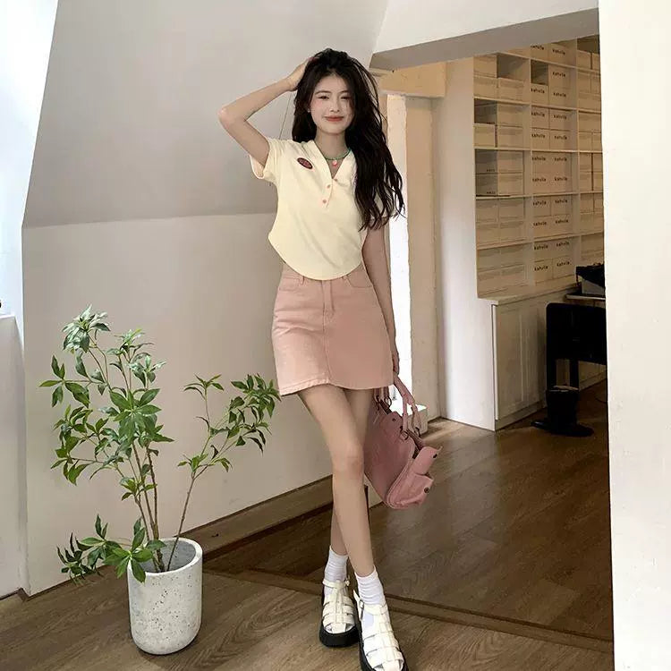 150.00kg Plus Size T-shirt Female Stylish Niche Style Plus Size Ladies Summer Sweet Sexy Chic Unique Asymmetrical Short Tops