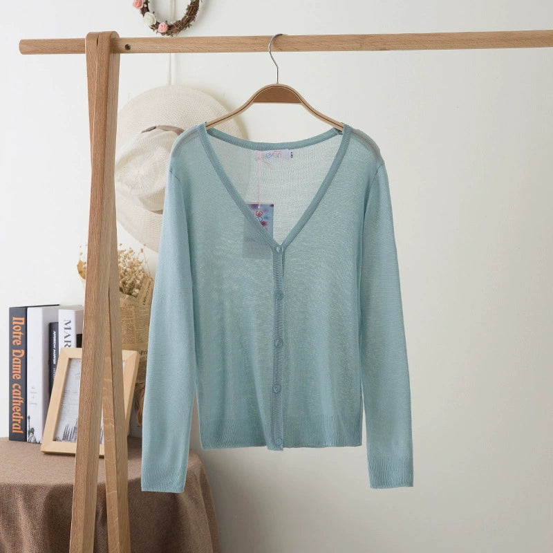 Stylish Medium and Large Children's Summer Clothes Air Conditioning Sweater Sweater