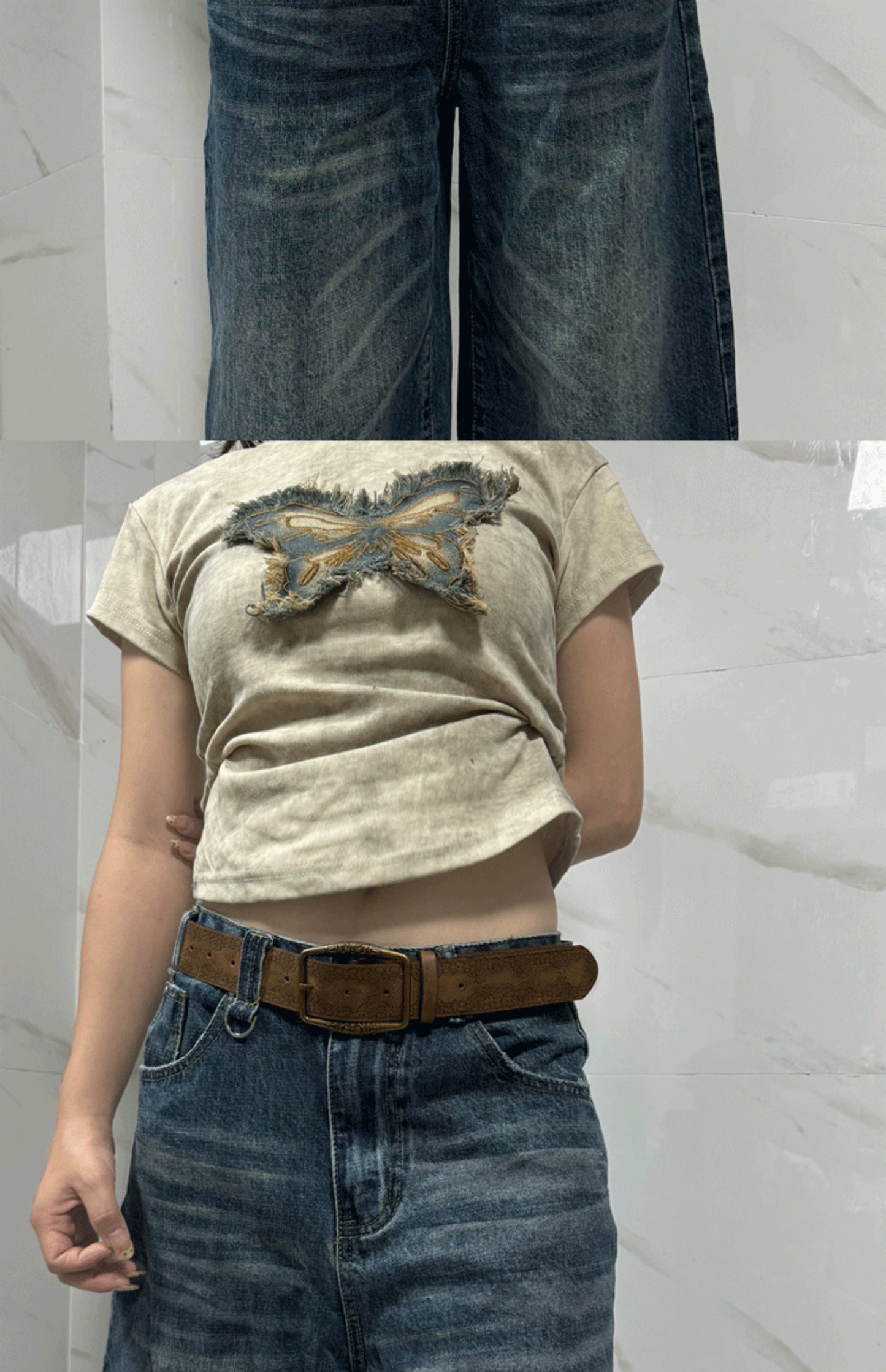 Y2g Women's Sexy with Skirt Retro Brown Belt