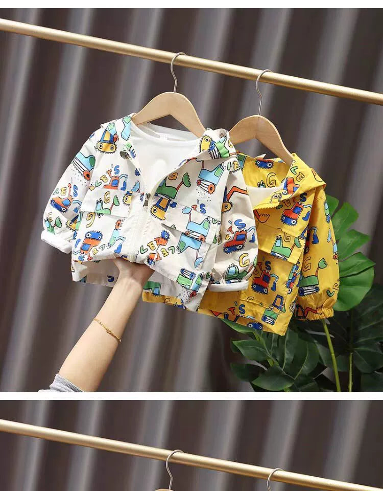 Spring and Autumn Children's K-style Zipper Hoodie Baby Outwear