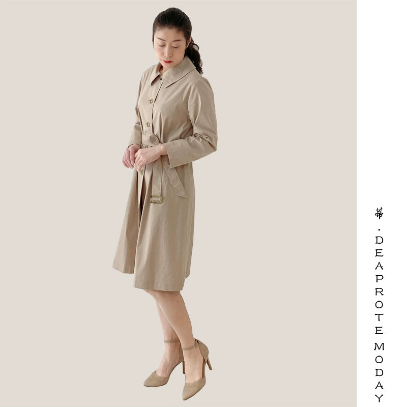 Spring & Fall Lapel Long Japanese Leisure Coat and Trench Coat Viralgem Store