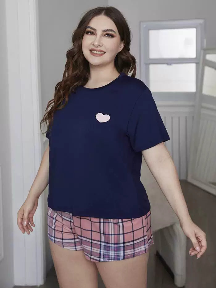 2022 Plus Size Fat Ladies Pajamas Suit Women Two Piece Set