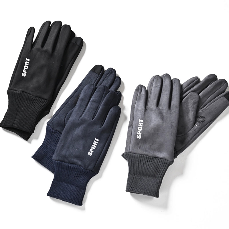 Suede Windproof Warm Men Driving Outdoor