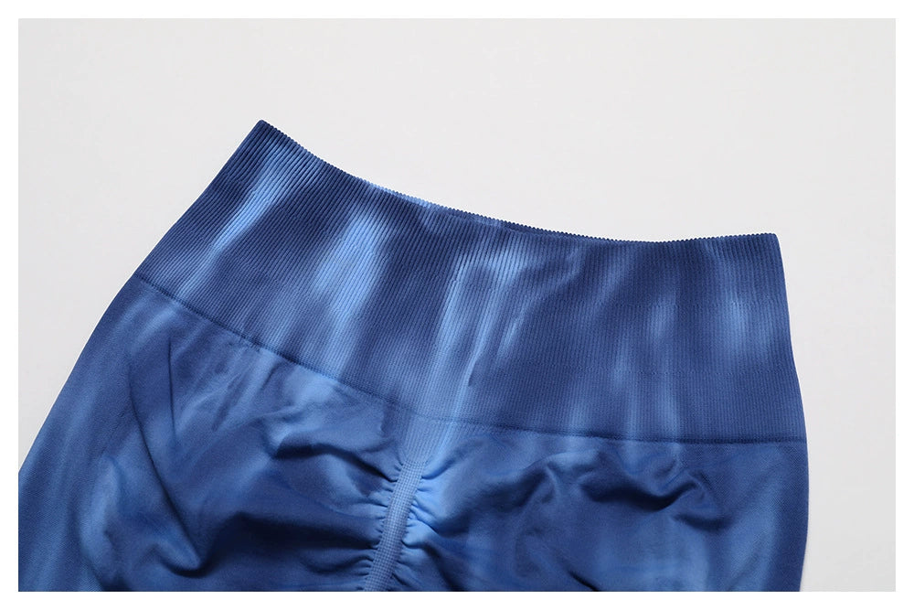 Special Offer! Tie-Dyed Aurora Yoga Fitness Short Shorts Women's High Waist Hip Lift Wicking Breathable Stretch Tight