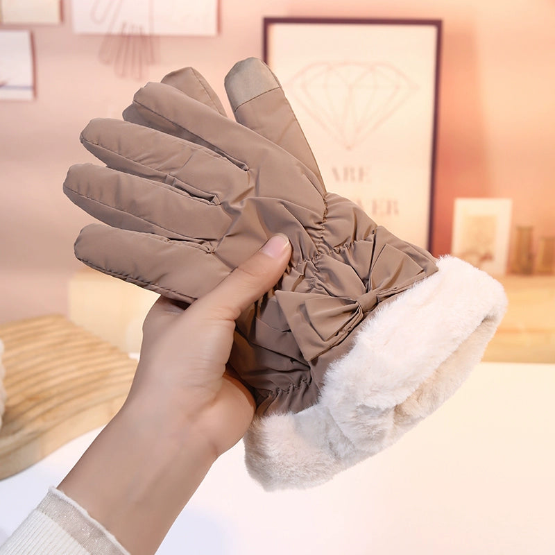 Women's K-style Electric Car Fleece-lined Thick Windproof Gloves Viralgem Store