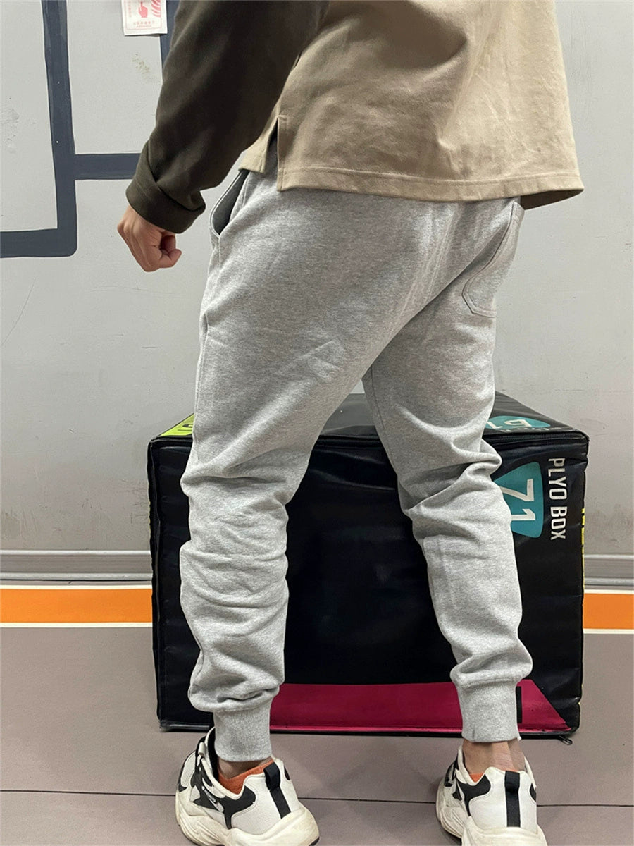 Sweatpants Spring & Fall Men Loose Pure Color Workout Exercise Pants