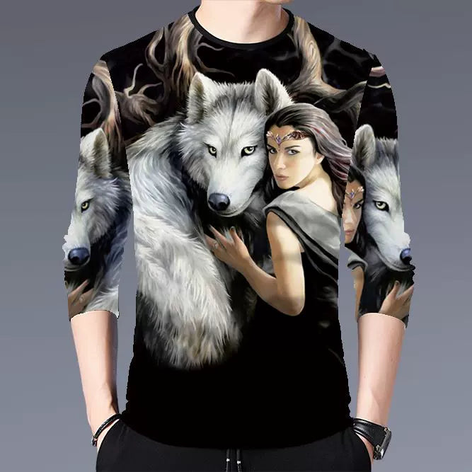 Trendy Printed Casual Long-Sleeved Chinese Style Top Hanfu