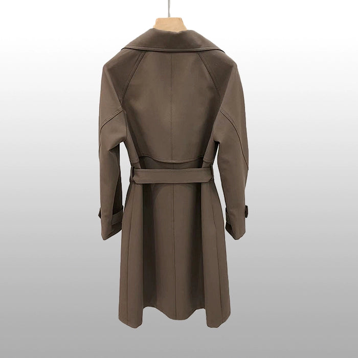 Spring 2024 New Arrival Fashion Women's Mid Length Long Length Trench Coat Easiest for Match Loose Slimming Overcoat Outwear Women-008 Viralgem Store