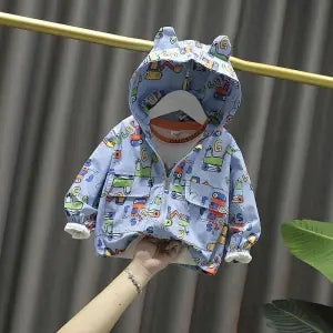 Spring and Autumn Children's K-style Zipper Hoodie Baby Outwear