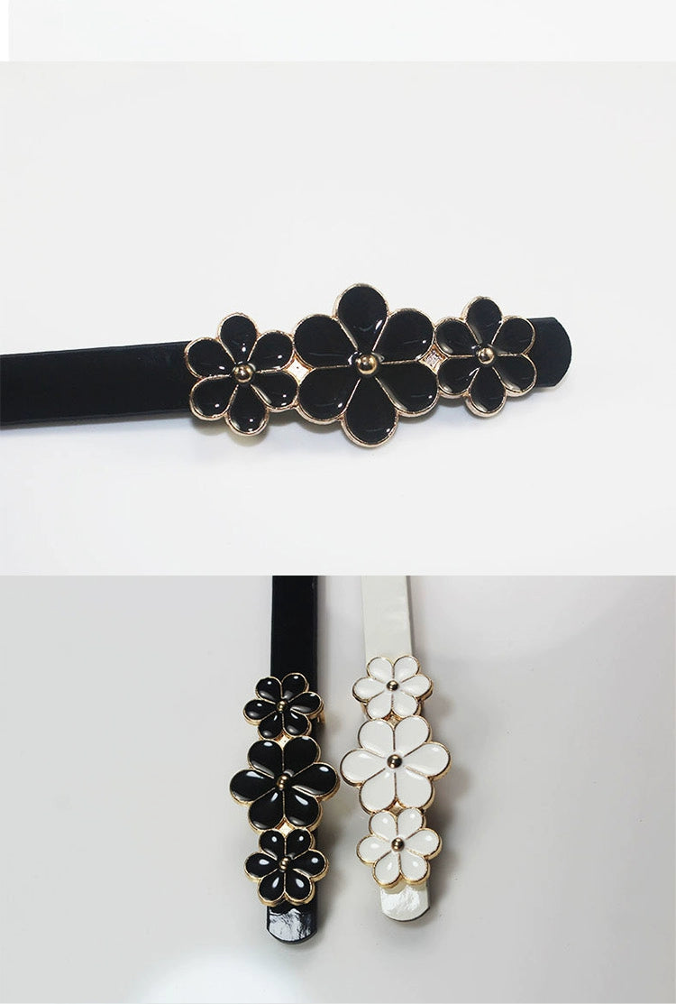 Three Small Flowers Ladies Decoration Thin and Simple Waist Decorations Easiest for Match Waist-Slimming Belt Matching Dress Coat Summer Belt Viralgem Store