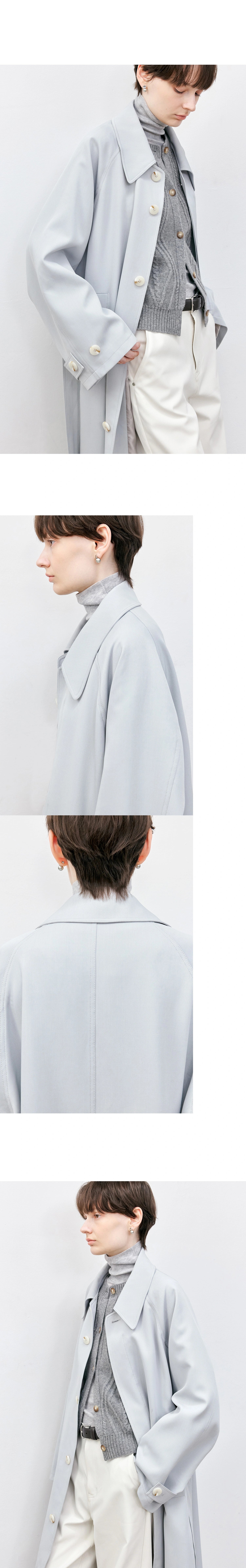 Tageechita Stripes Lapel Long Trench Coat Viralgem Store