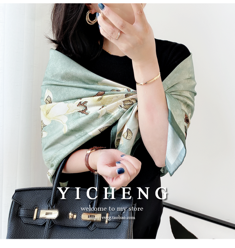 Vincent Van Gogh's Oil Painting Series Large Kerchief Middle-Aged Gift Real Silk Viralgem Store