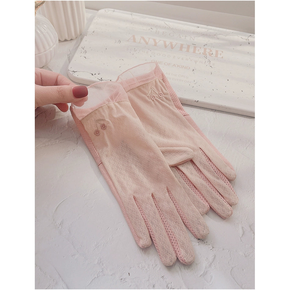 Women's Summer Short Touch Screen Ice Silk Sun Protection Gloves Viralgem Store