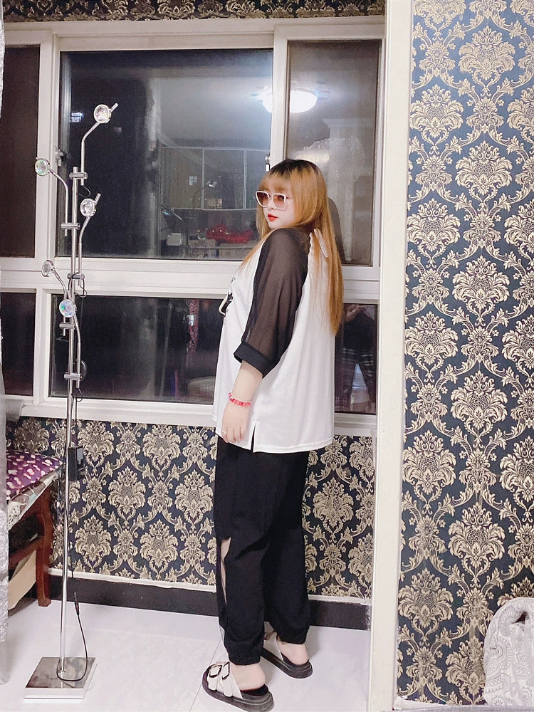 120.00kg Fashion Style Hello Fat Girl Short Sleeve T-shirt