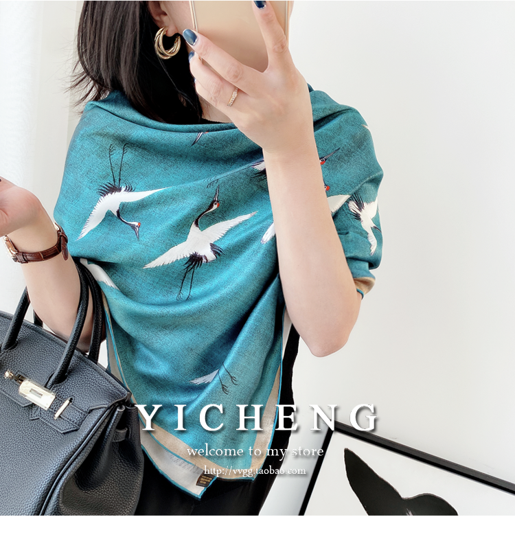 Vincent Van Gogh's Oil Painting Series Large Kerchief Middle-Aged Gift Real Silk Viralgem Store