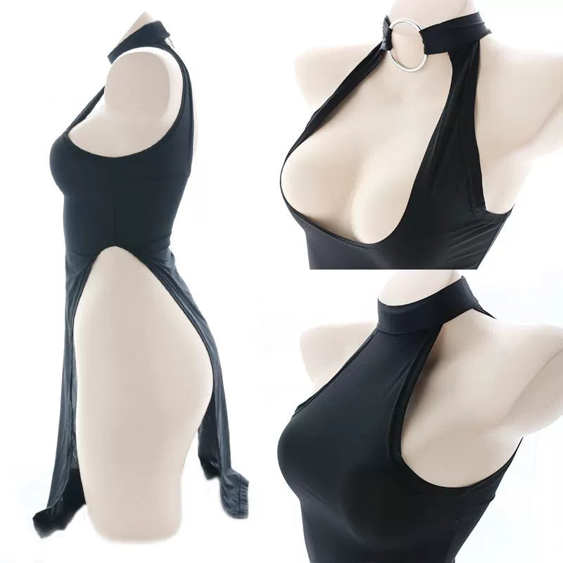 100.00kg Export Oversize Women's Clothing AliExpress Amazon Fashion Style Sexy Pure Desire Uniform Pajamas Split Fashion