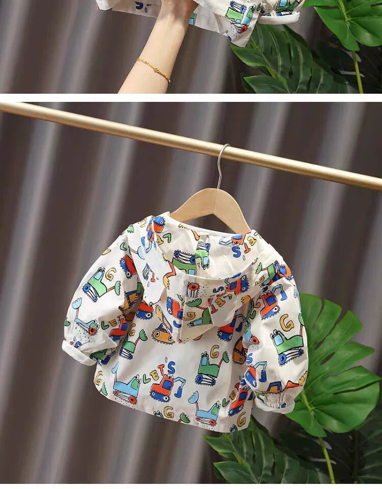 Spring and Autumn Children's K-style Zipper Hoodie Baby Outwear