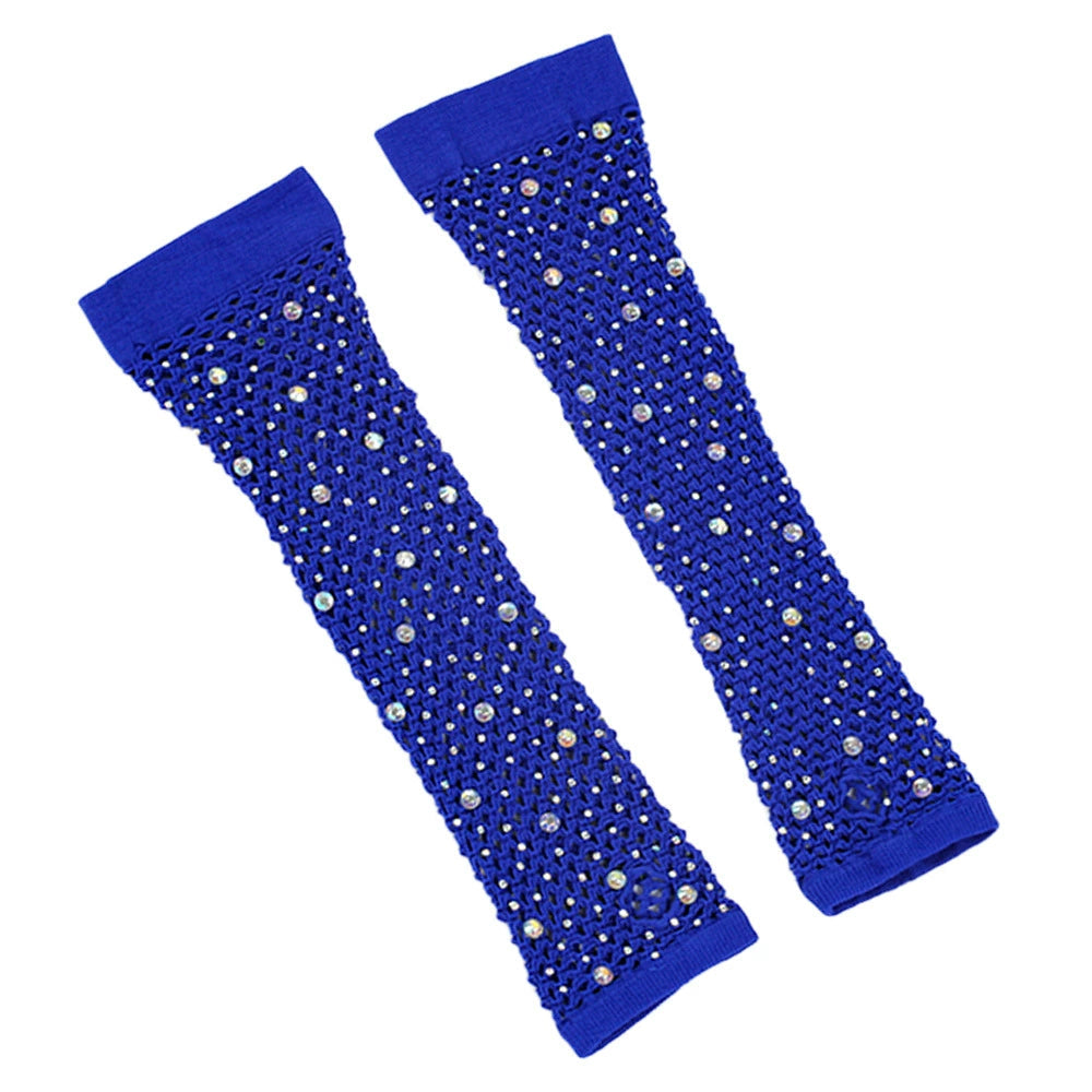 80 Ball Diamond Gloves Party Fishnet Stretch Mesh Gloves Fashion Retro Cross-Border Sexy Hot Drilling Sleeve Cover Viralgem Store