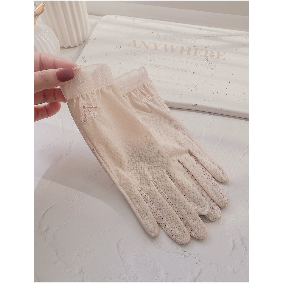 Women's Summer Short Touch Screen Ice Silk Sun Protection Gloves Viralgem Store