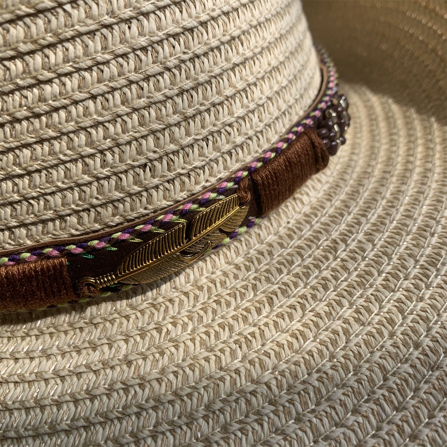 Straw Hat Foldable Couple Fishing Western Cowboy Hat