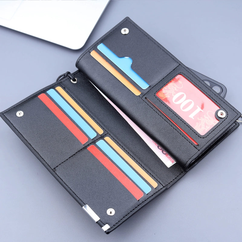 Trendy Long Business Men's Casual Zipper Handbag