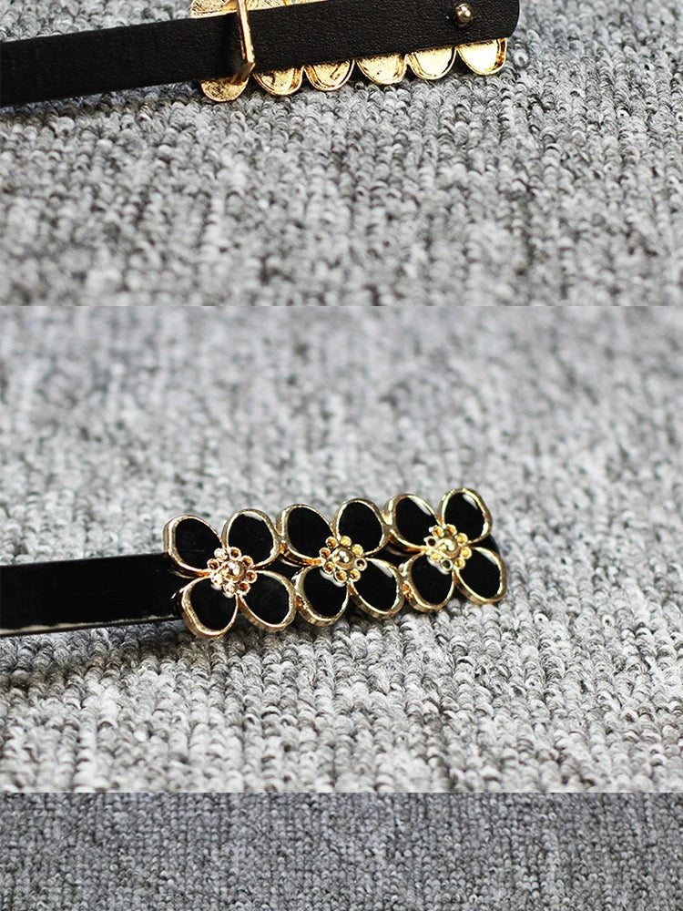 Three Small Flowers Ladies Decoration Thin and Simple Waist Decorations Easiest for Match Waist-Slimming Belt Matching Dress Coat Summer Belt Viralgem Store