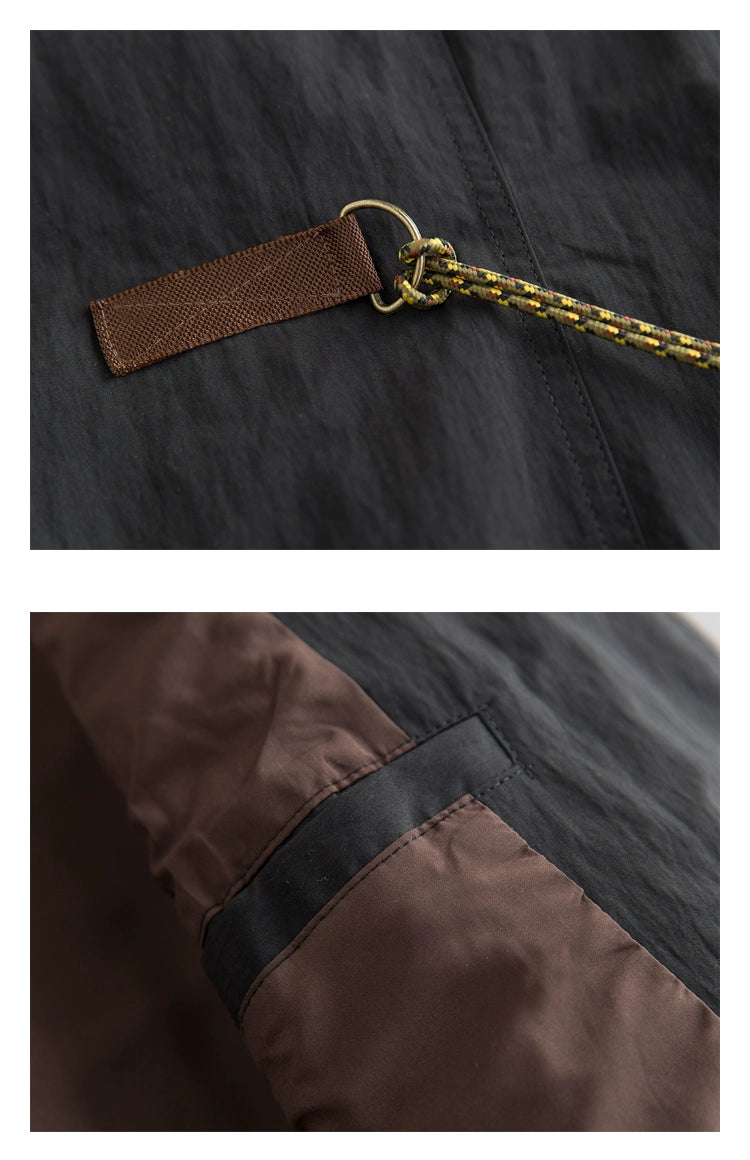 Spring & Fall Retro Removable Mid Length Long Length Outdoor Windbreaker Viralgem Store