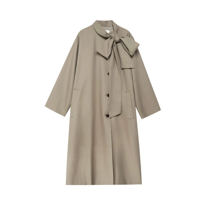 [Pick a Unique] Early Autumn New Arrival K-style Retro Work Clothing Stylish Long Trench Coat Female Viralgem Store