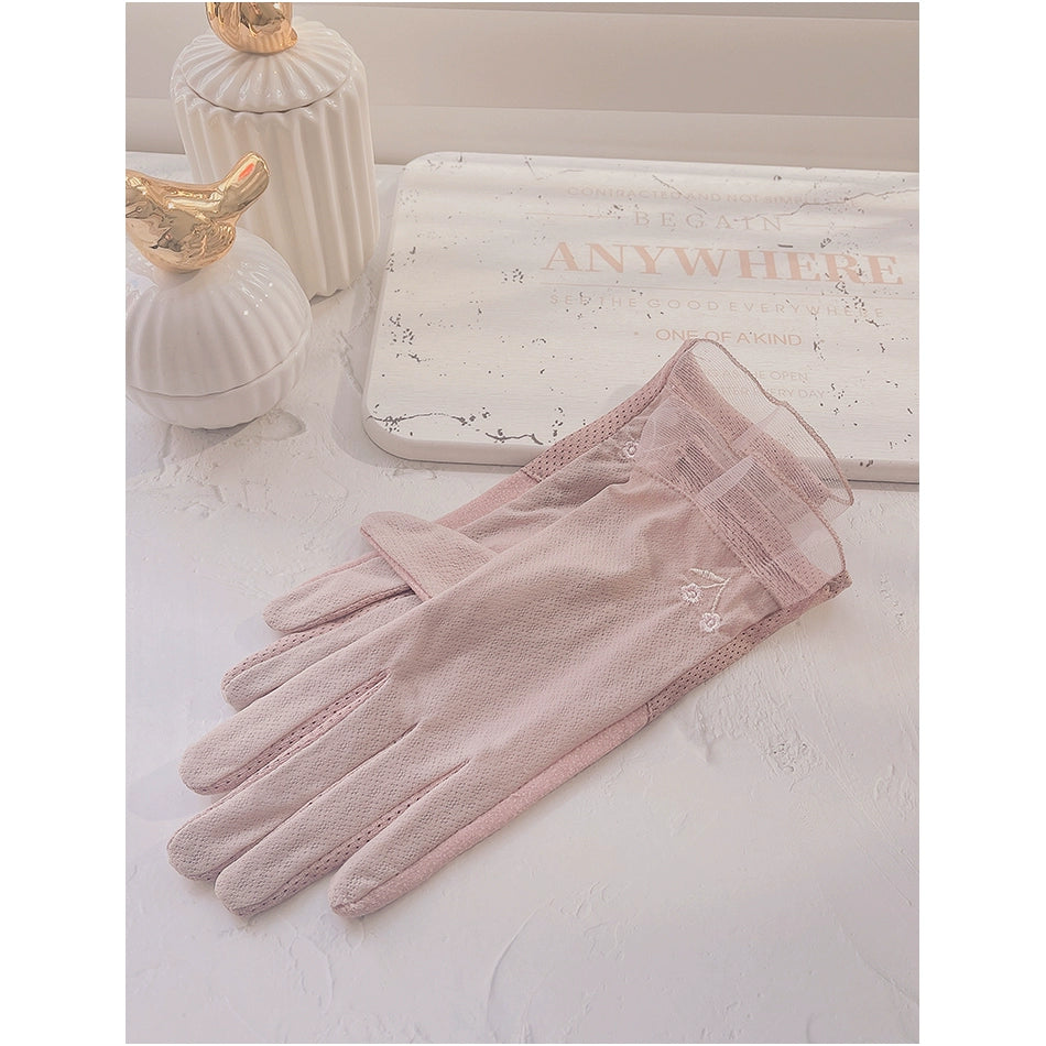 Women's Summer Short Touch Screen Ice Silk Sun Protection Gloves Viralgem Store