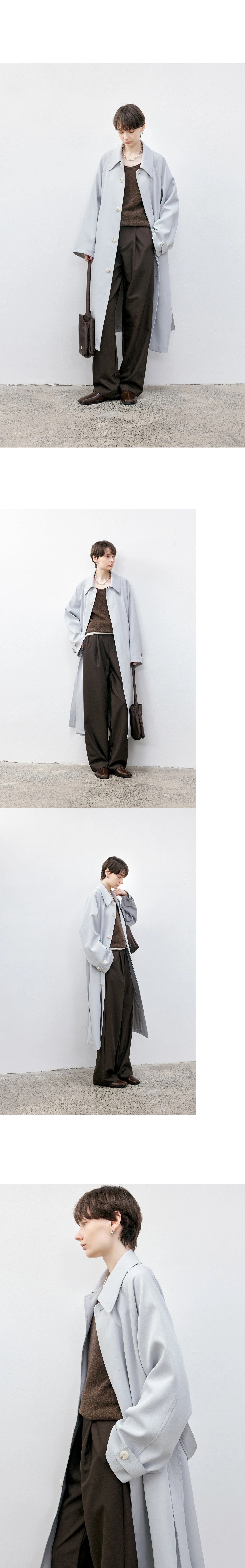 Tageechita Stripes Lapel Long Trench Coat Viralgem Store