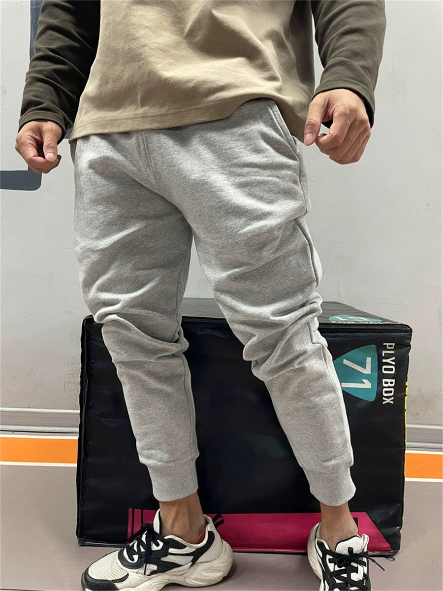 Sweatpants Spring & Fall Men Loose Pure Color Workout Exercise Pants