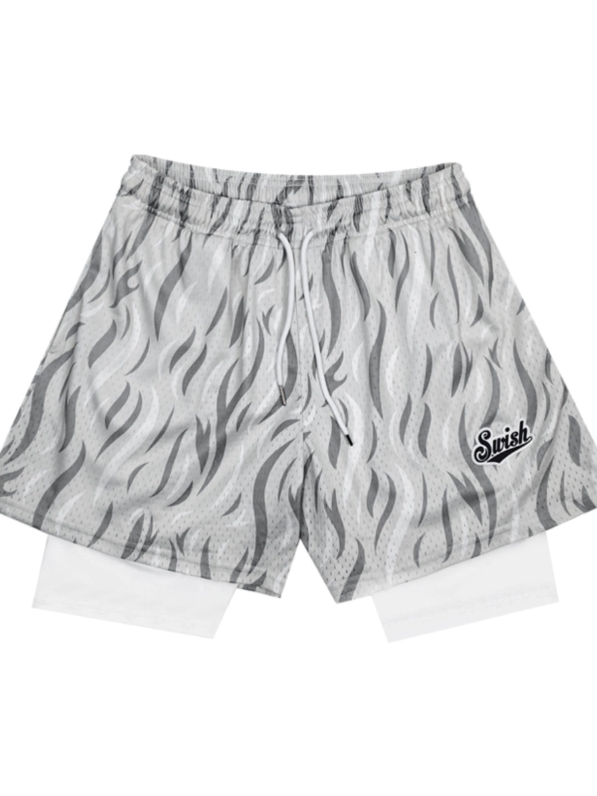 Swish the Ball in Basketball Men Fake Two-Piece