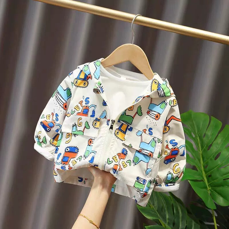 Spring and Autumn Children's K-style Zipper Hoodie Baby Outwear