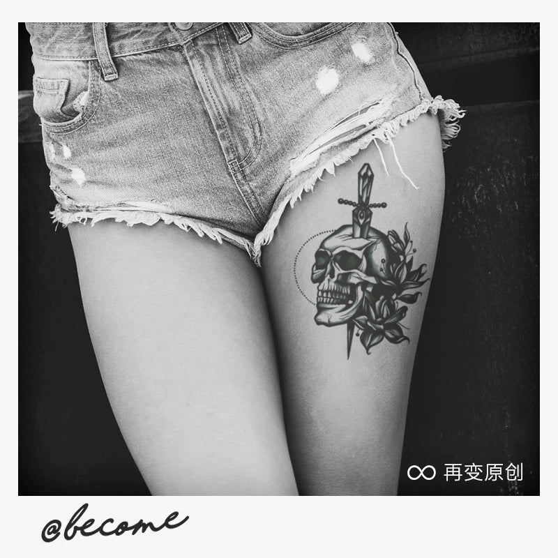 Unique Skull Tattoo Pattern