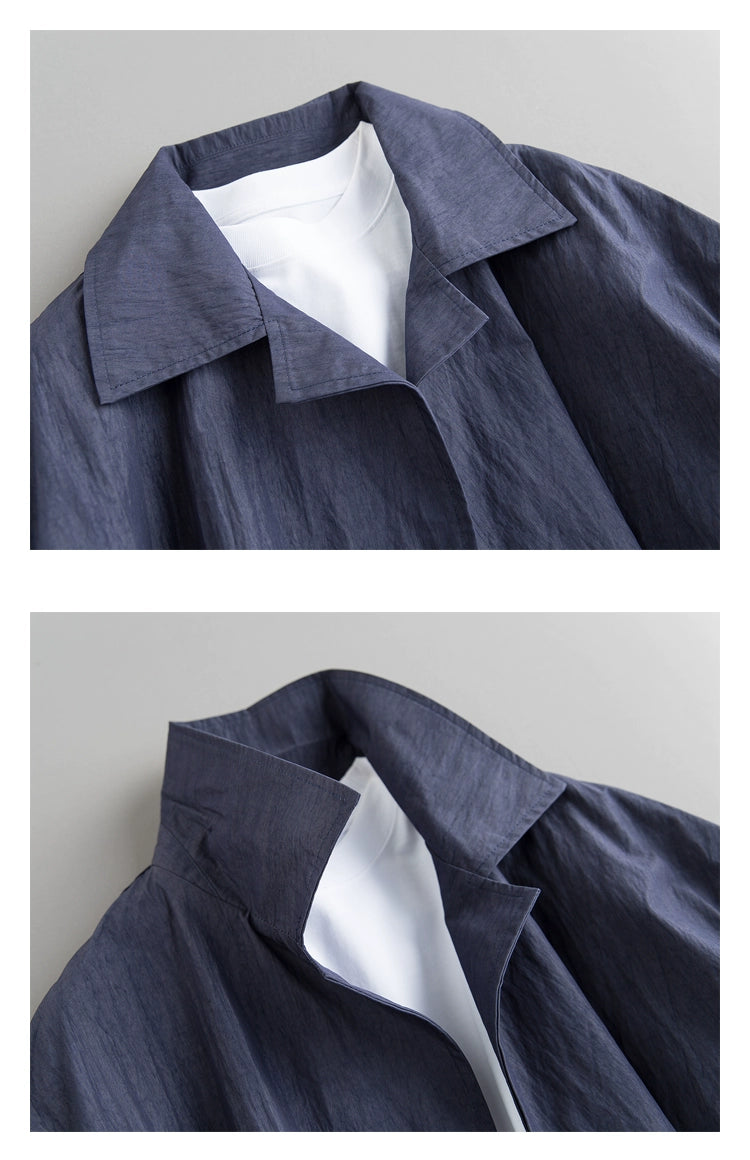 Spring & Fall Retro Removable Mid Length Long Length Outdoor Windbreaker Viralgem Store