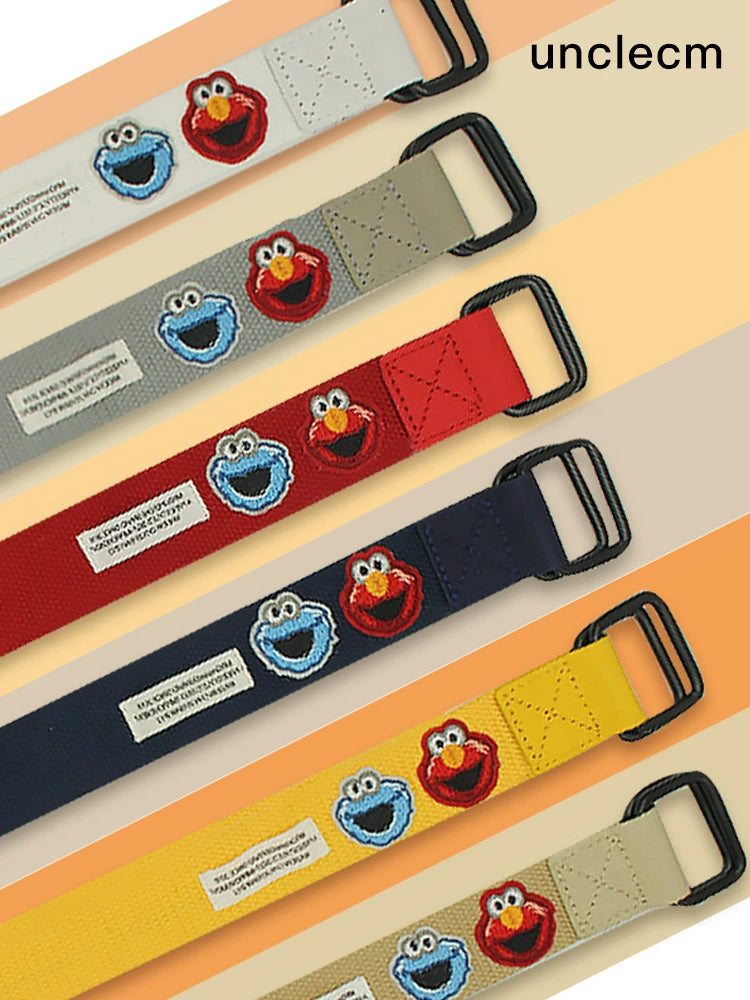 Student Ins Trendy Women's Korean-Style Double Ring Buckle Belt