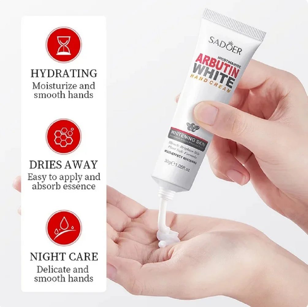 Whitening Hand Cream Niacinamide Arbutin Wrinkle Removal Anti-crack Moisturizing Repair Fade Fine Lines Smooth Skin Hand Care