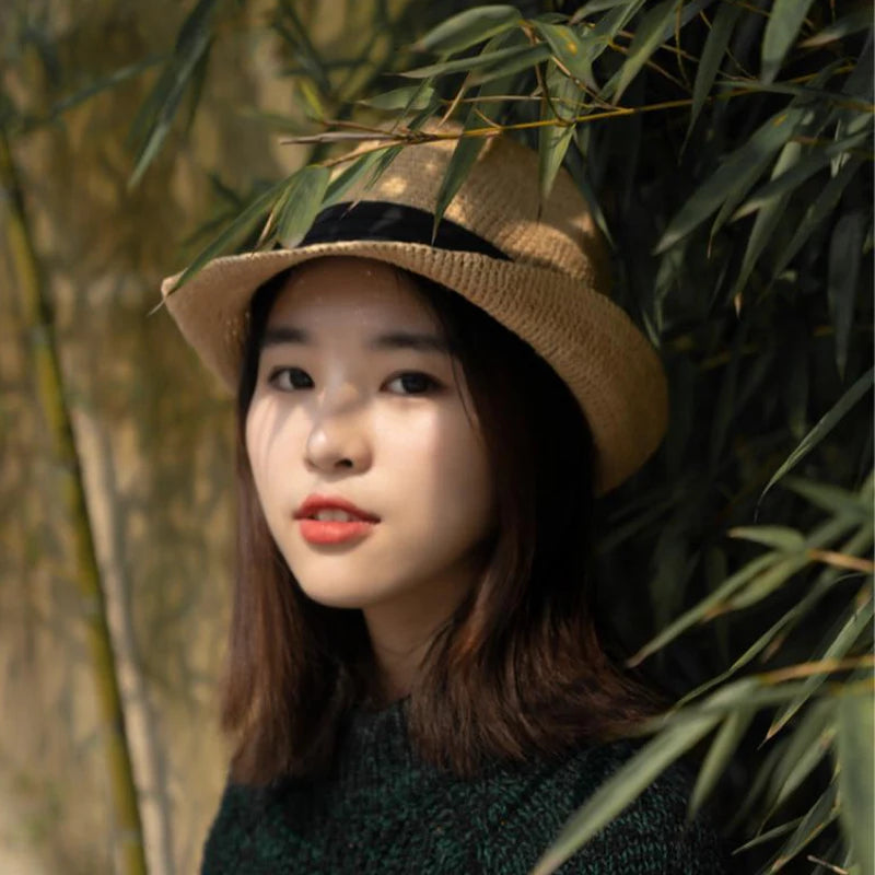 XL Large Size 61cm Panama Straw Hat for Woman and Man Foldable Straw Woven Sun Hat UPF 50+ Uv Sun Protection Shading Summer  Hat