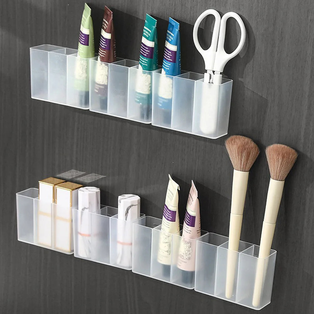 6PCS/3PCS/1PC multifunctional wall mounted compartment storage box, no punching required, suitable for storing small items in da Viralgem Store