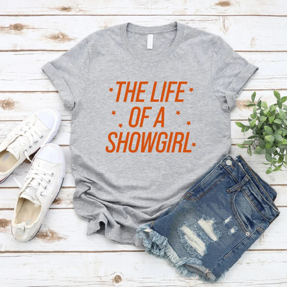 The Life of A Shirt in My Showgirl Era T-Shirt Women Tshirts TS 2025 New Album Tee Showgirl Music Fan Gift T-shirt Women Clothes Freshlook Styles