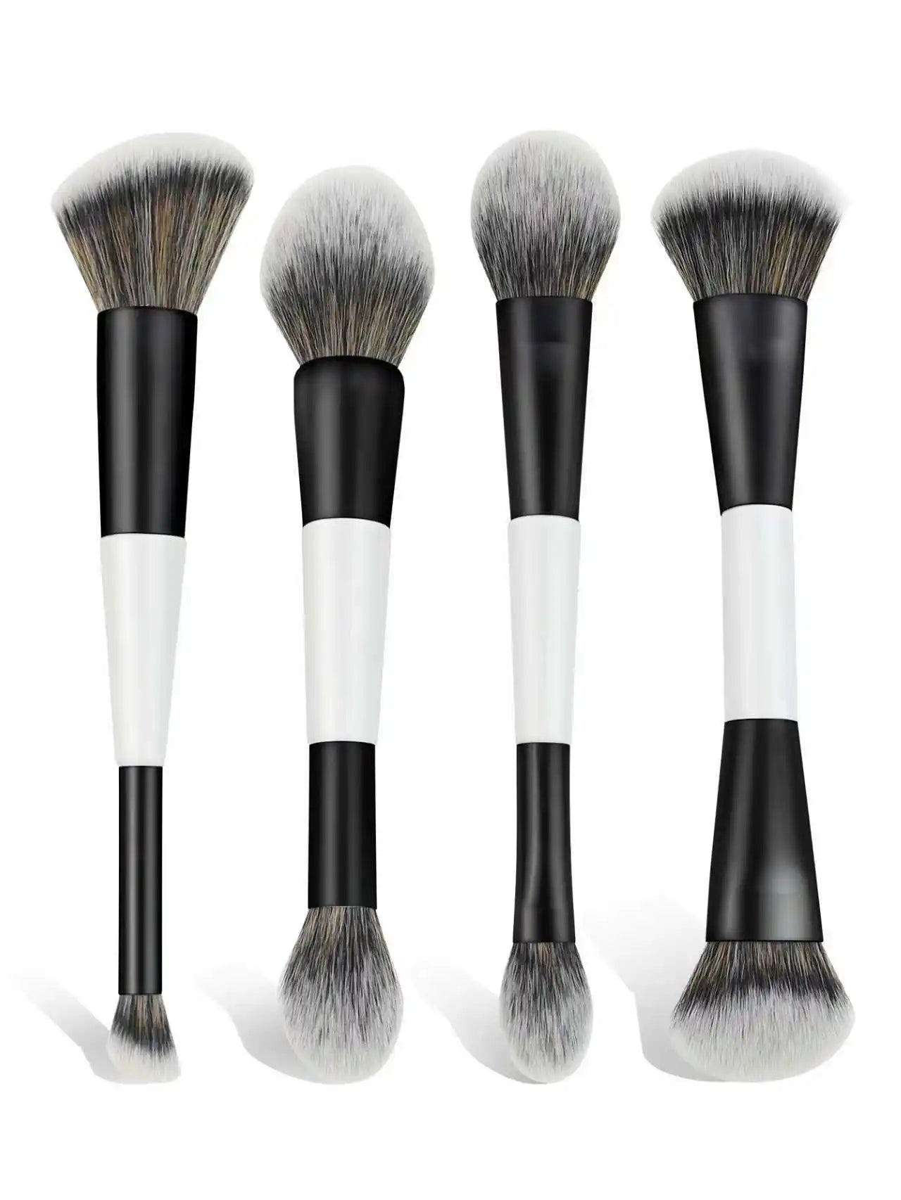 4 Double-Headed Makeup Brushes, Multi-Functional Makeup Brush, Blush Brush, Foundation Brush, Loose Powder Brush, Highlight Brush, Nose Shadow Brush, Concealer Brush, Blush Brush, Gift for Ladies and Girls Viralgem Store