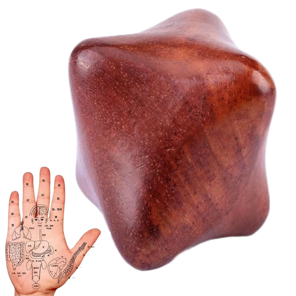 Wooden Hexagonal Cube Reflexology Roller Full Body Massage Therapy Tools for Anti-Cellulite,Lymphatic Drainage,Muscle Relaxation