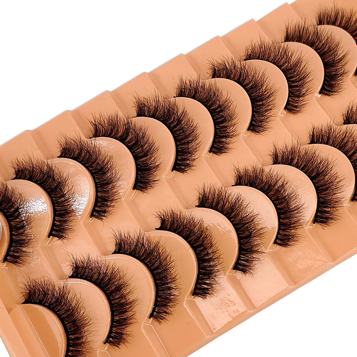 10 Pairs 3D Faux Mink Lashes Fluffy Soft Beauty Wispy Natural Short False Eyelashes Curly lashes Makeup Classic Thick eyelashes