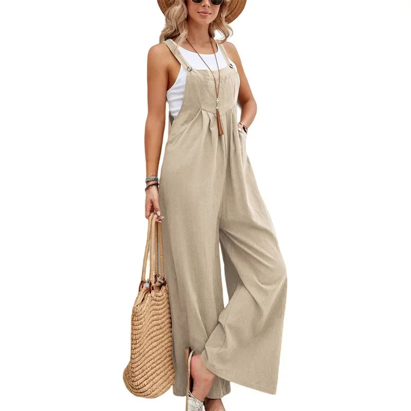 Women Loose Fit Fashion Overalls Wide Leg Baggy Bib Overalls Jumpsuit Dungarees Summer Jumpsuit Casual Elegant Overalls Summer Viralgem Store
