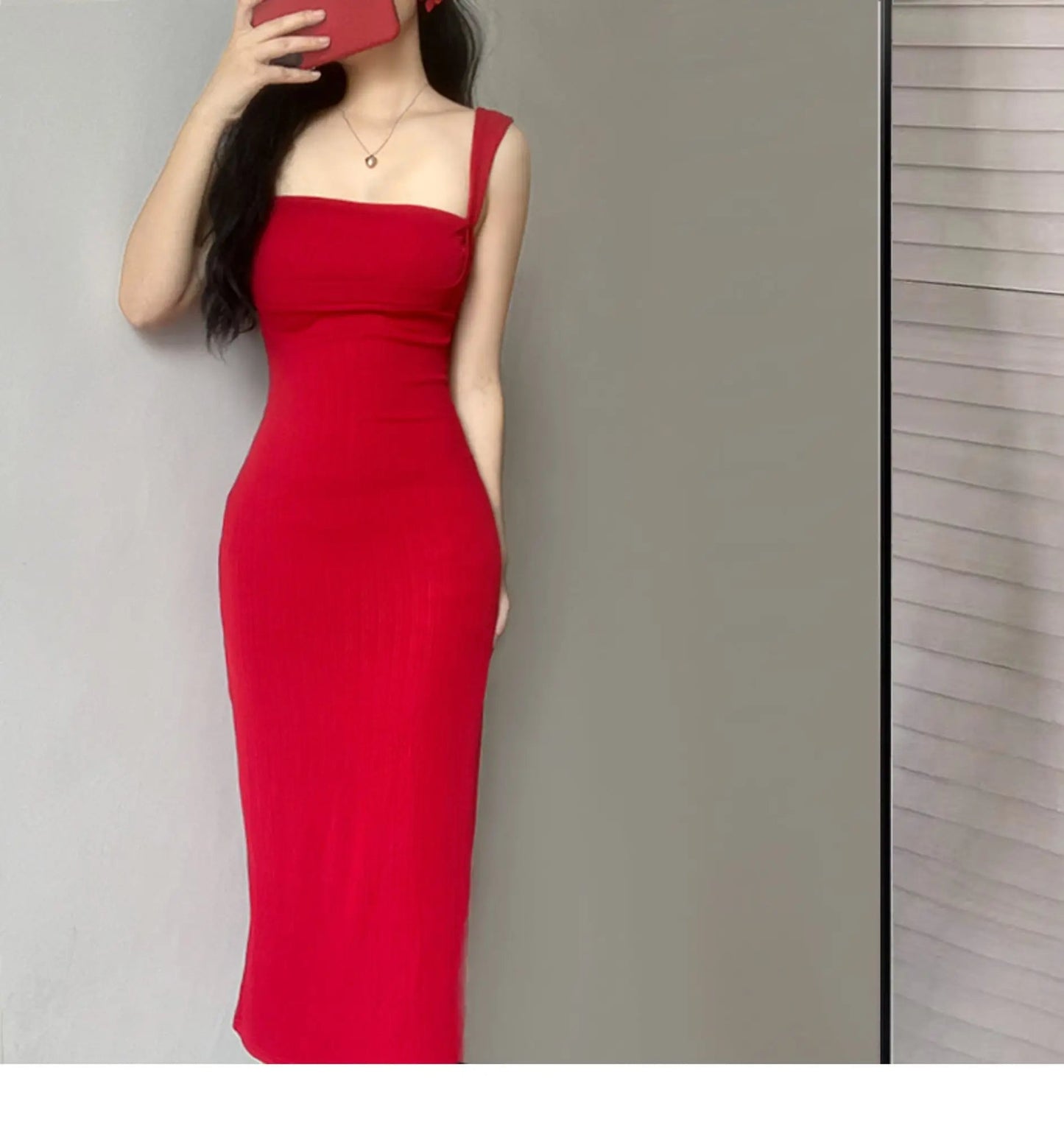 WOMENGAGA Red Dress Mini Summer 2023 New Sexy Short Female Dress Elegant Hot Sexy Korean Women Dresses Sweet 2023 94S6 Viralgem Store