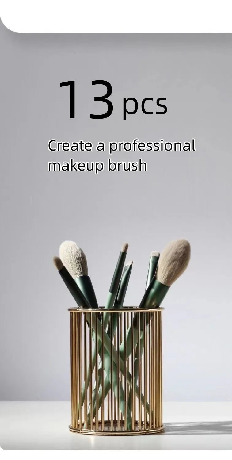 13/8PCS Makeup Brushes Pro Green Brush Set Powder Eyeshadow Blending Eyeliner Eyelash Eyebrow Make Up Beauty Cosmestic Brushes Viralgem Store